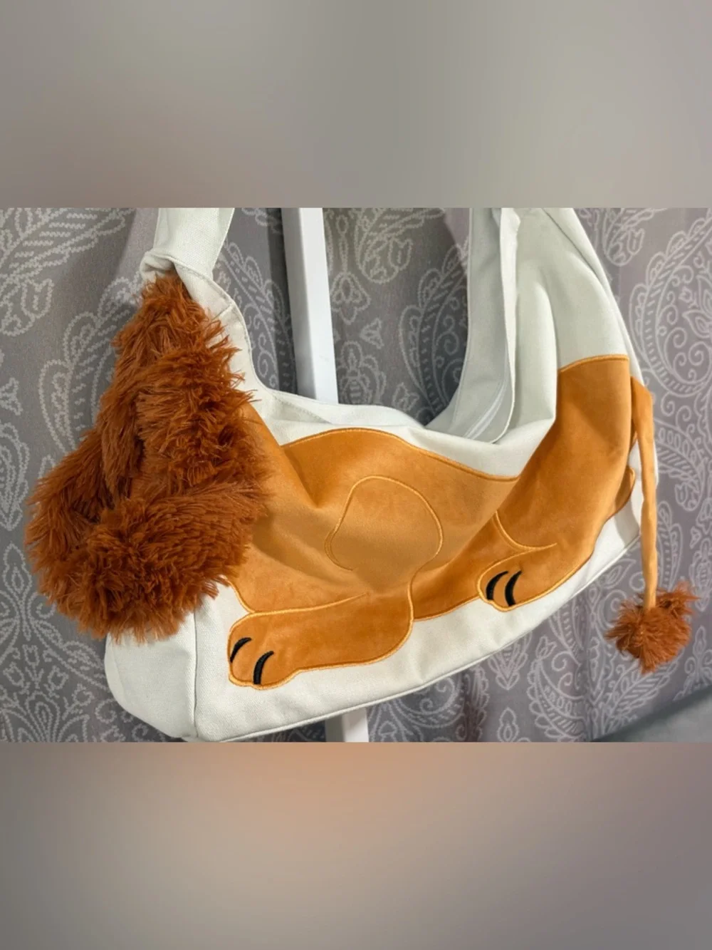 Pet Outdoor Bag Lion Shaped Cat 🐈 & Dog 🐕 Canvas Carrier Bag